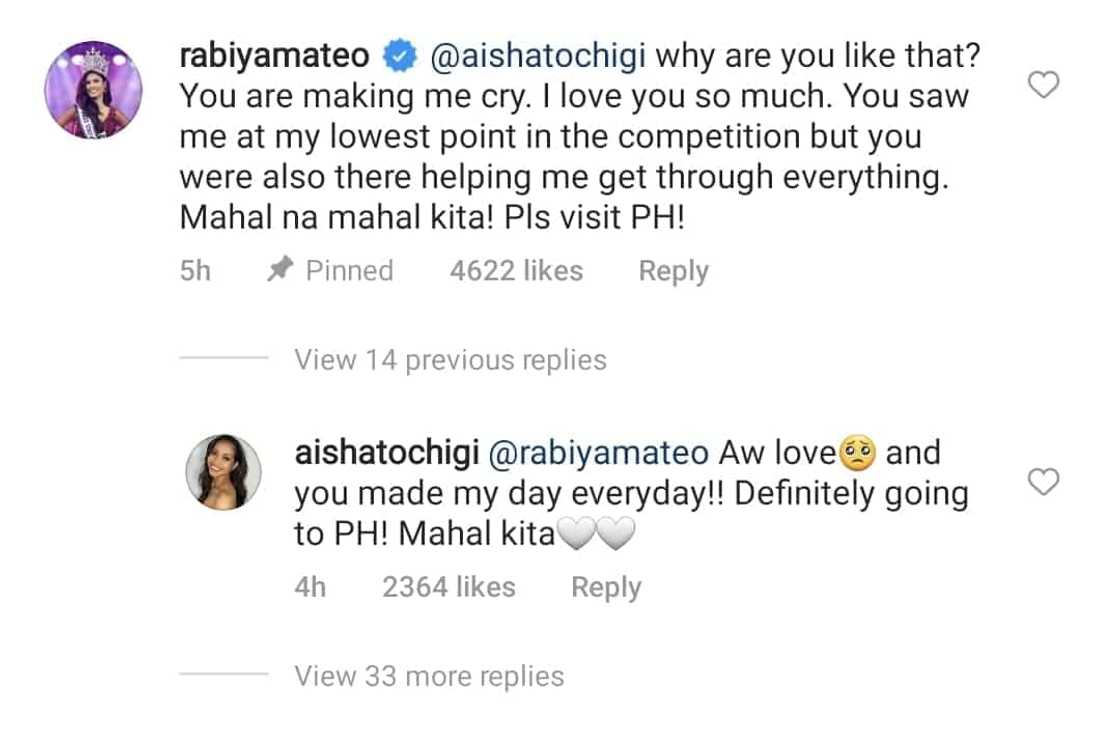 Rabiya Mateo, naiyak sa mensaheng natanggap niya mula kay Miss Japan Aisha Tochigi Rabiya Mateo, naiyak sa mensaheng natanggap niya mula kay Miss Japan Aisha Tochigi