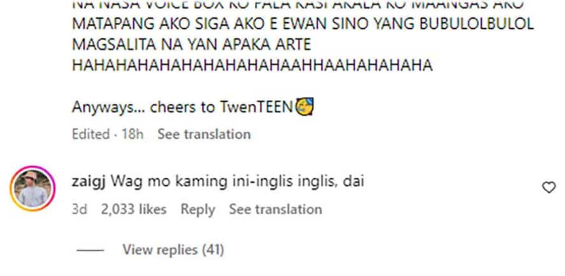 Zaijian Jaranilla, biniro ang pag-emote ni Xyriel Manabat: "Wag mo kaming ini-inglis inglis dai" Zaijian Jaranilla, biniro ang pag-emote ni Xyriel Manabat: "Wag mo kaming ini-inglis inglis dai"