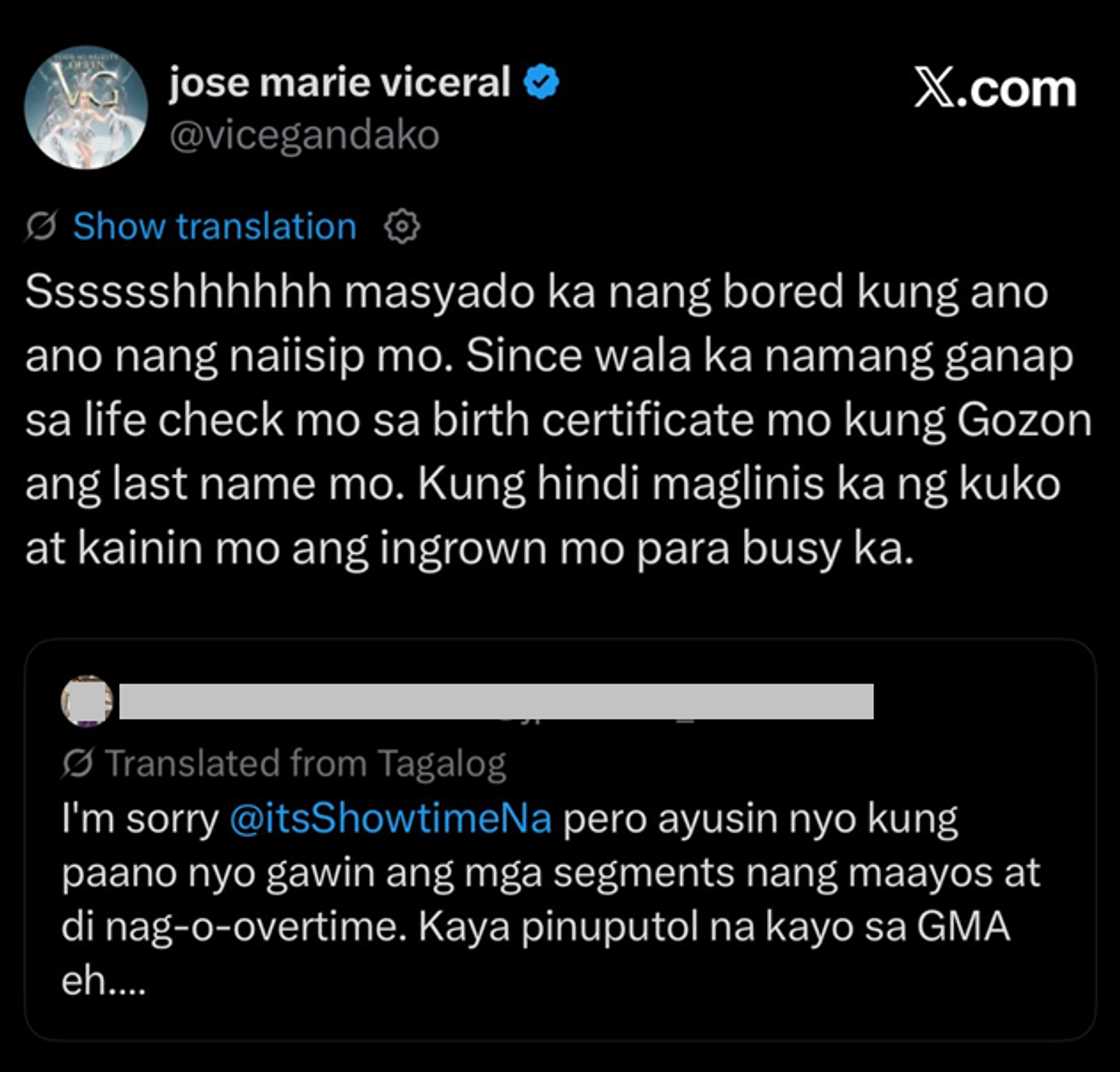 Vice Ganda, rumesbak sa netizen na pumuna sa overtime broadcasts ng 'It's Showtime'