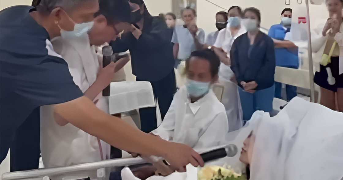 Nakaaantig na video ng kasal ng isang cancer patient sa isang hospital chapel sa Cebu, viral