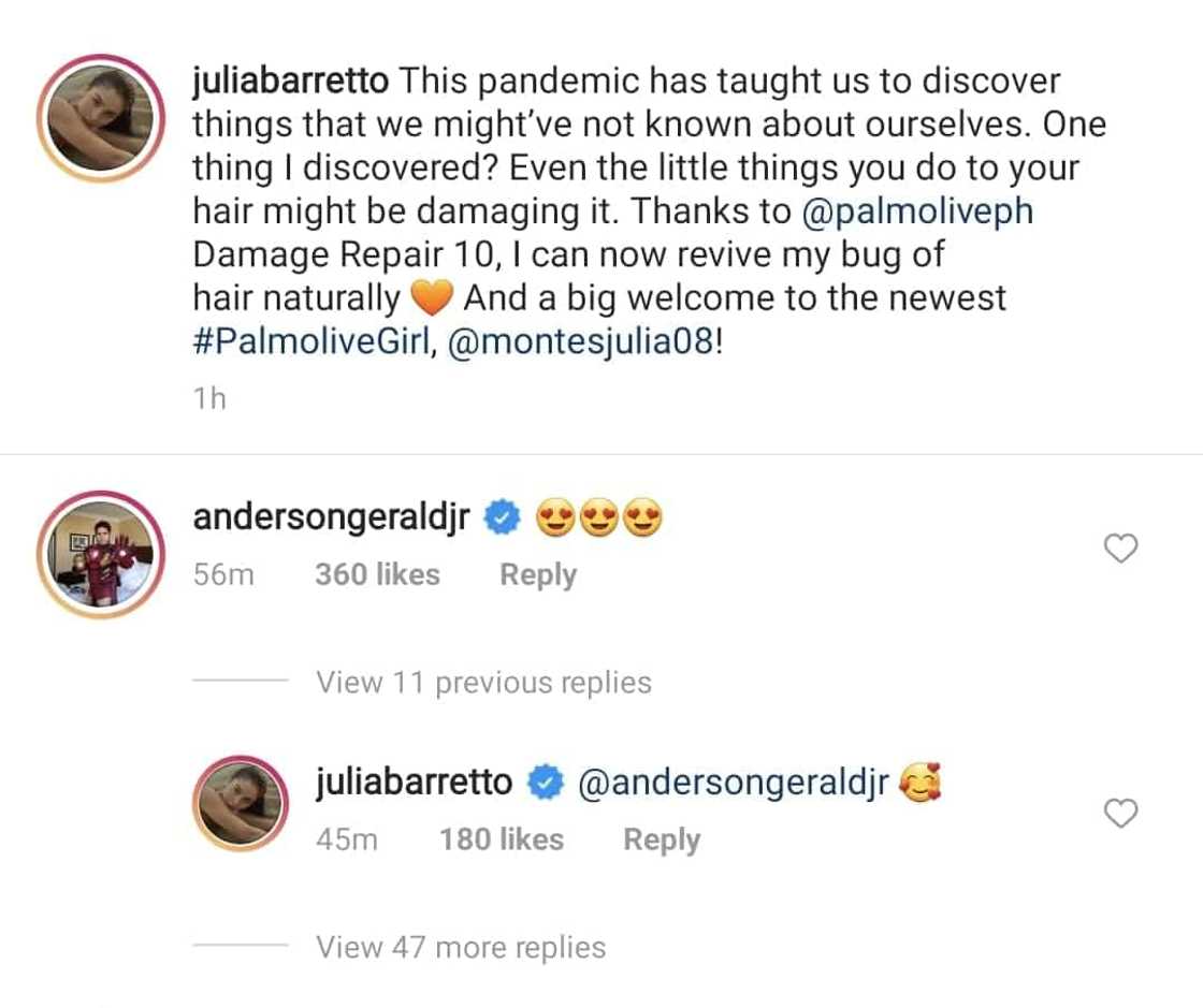 Gerald Anderson, nabighani at napa-react sa mga bagong selfie ni Julia Barretto