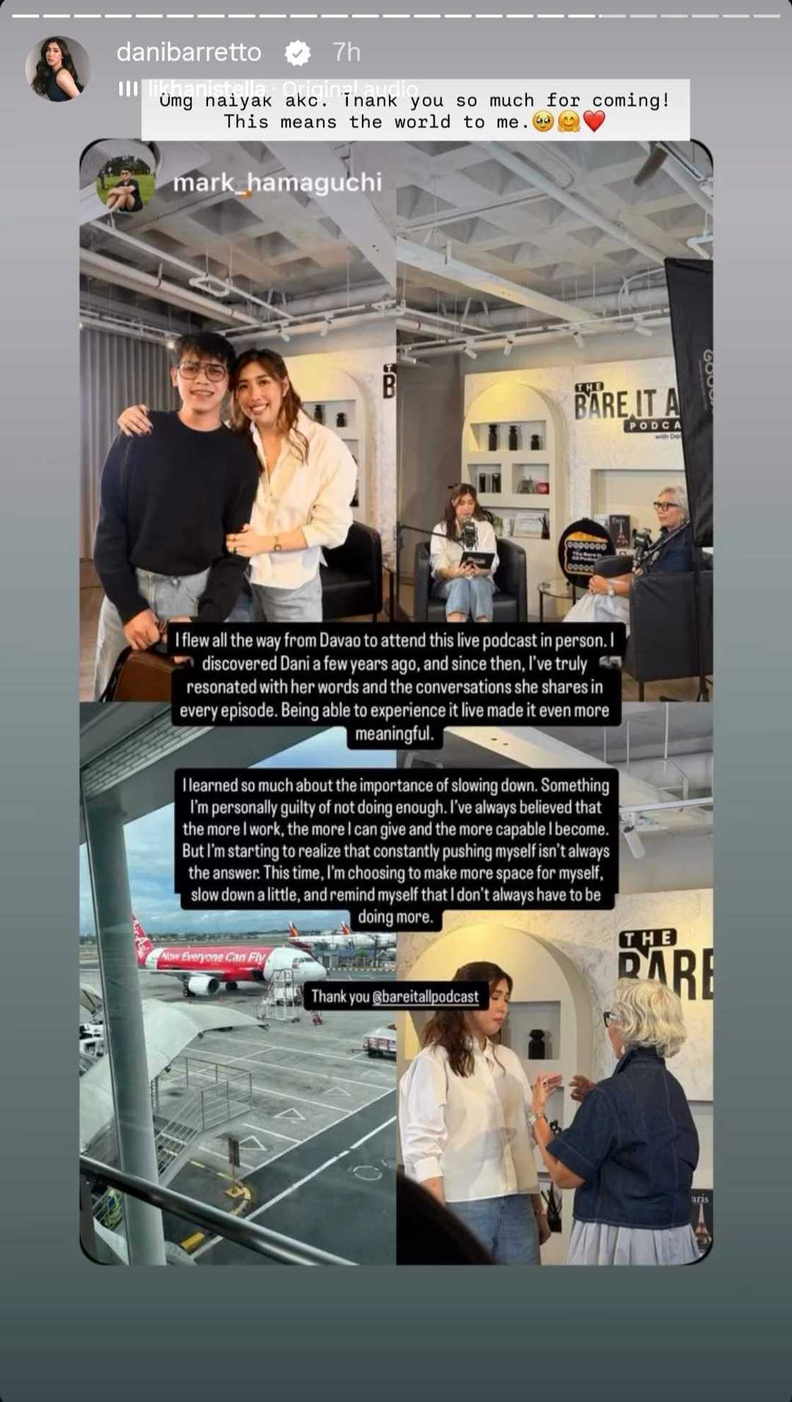 Dani Barretto, naantig sa kwento ng fan na lumipad pa mula Davao para sa kanyang podcast Dani Barretto, naantig sa kwento ng fan na lumipad pa mula Davao para sa kanyang podcast