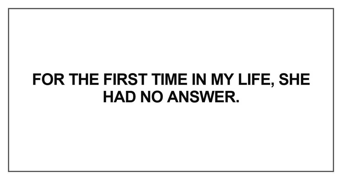 For the first time