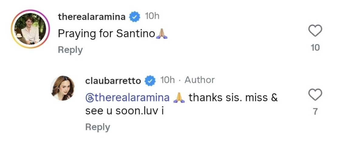 Claudine Barretto, humihingi ng dasal para sa anak niyang si Santino Claudine Barretto, humihingi ng dasal para sa anak niyang si Santino