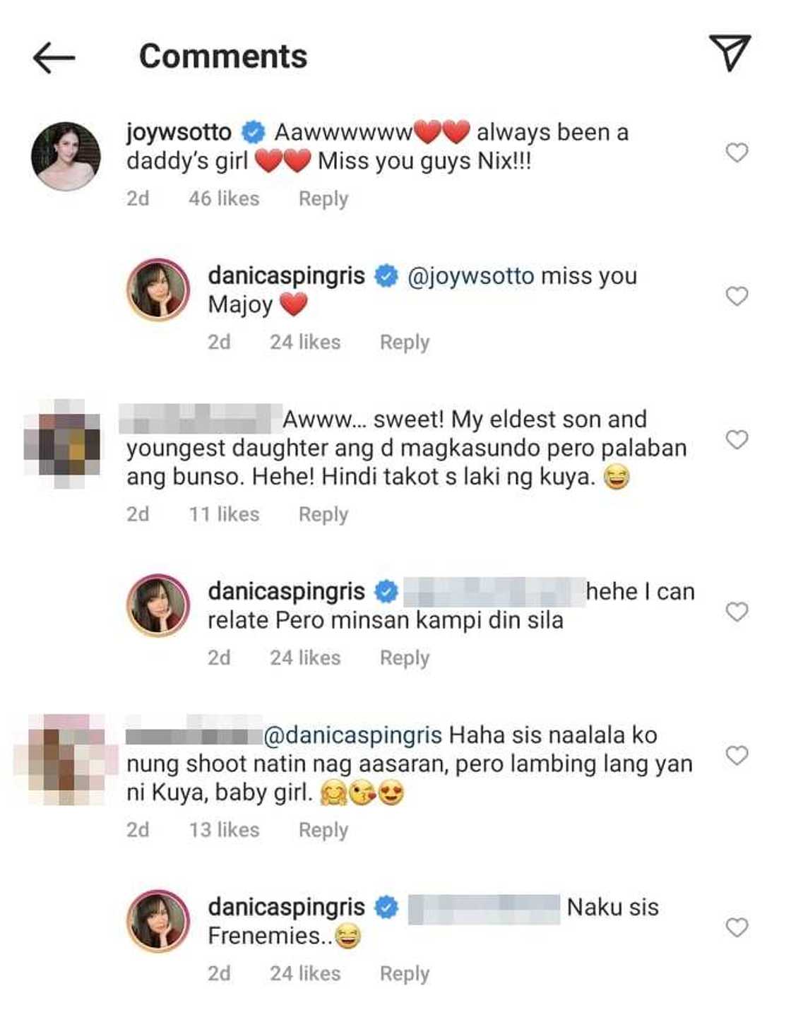 Danica Sotto shares adorable photo of Caela seeking comfort from Marc Pingris Danica Sotto shares adorable photo of Caela seeking comfort from Marc Pingris