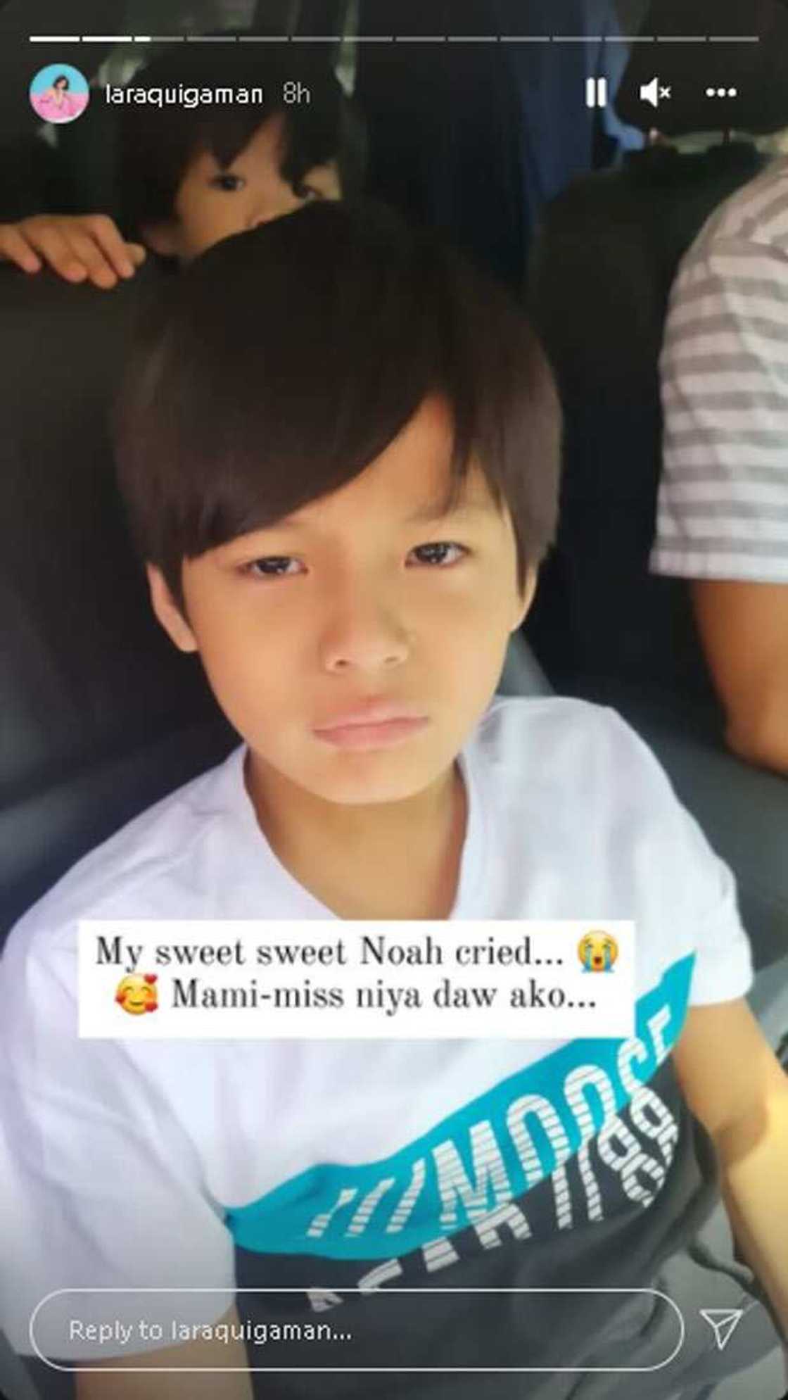 Anak ni Lara Quigaman, umiyak nang ihatid siya nila sa lock-in taping: "Mamimiss-niya ako" Anak ni Lara Quigaman, umiyak nang ihatid siya nila sa lock-in taping: "Mamimiss-niya ako"