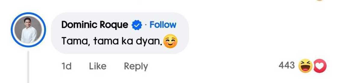 Dominic Roque, napa-comment sa post ni Senyora ukol sa pic nila ni Kathryn Bernardo Dominic Roque, napa-comment sa post ni Senyora ukol sa pic nila ni Kathryn Bernardo