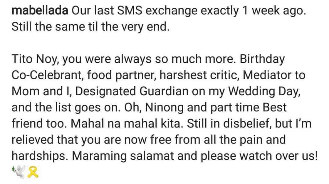 Pamangkin ni PNoy, ibinahagi ang huling palitan nila ng text message ng tiyuhin Pamangkin ni PNoy, ibinahagi ang huling palitan nila ng text message ng tiyuhin