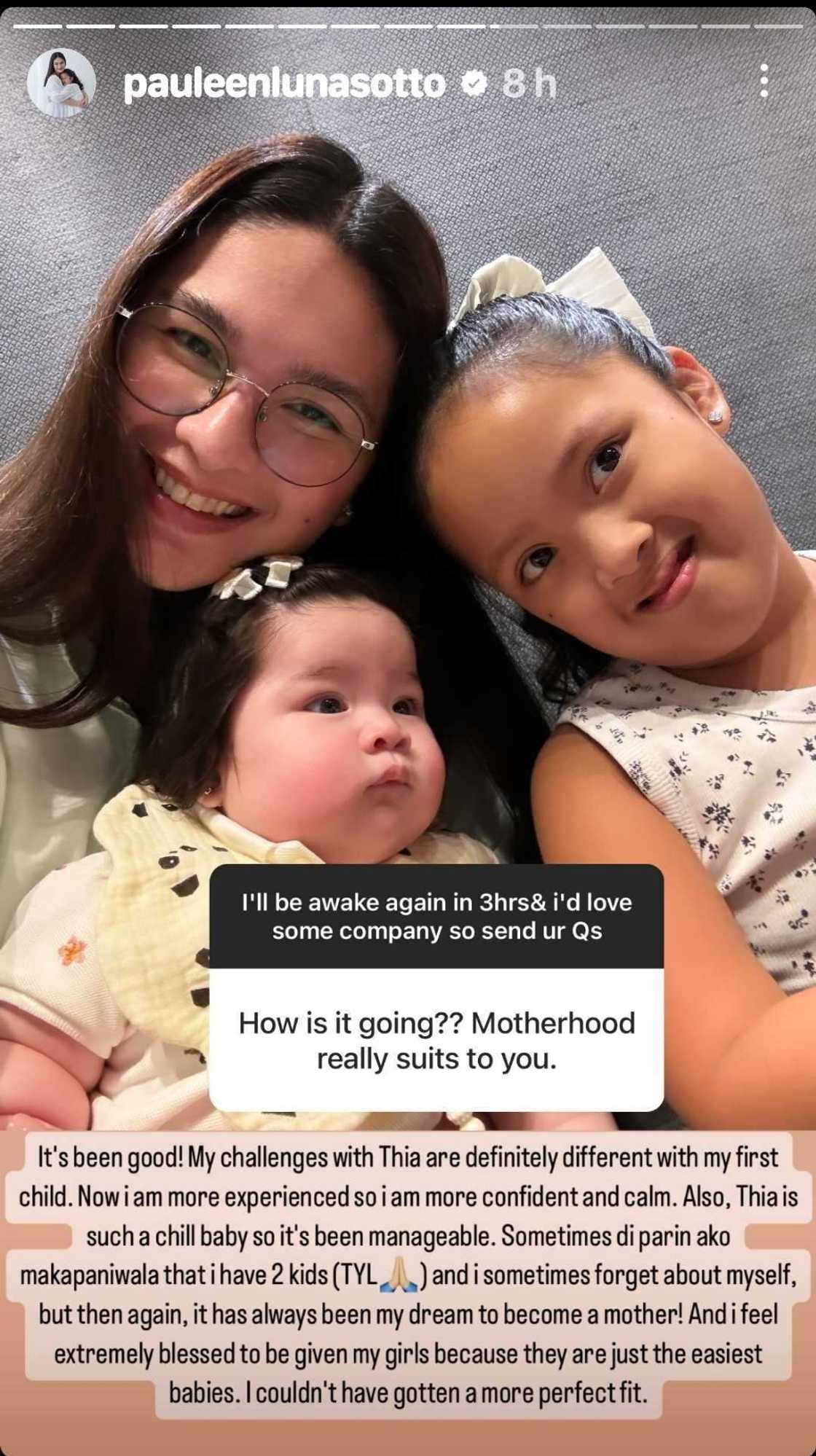 Pauleen Luna, nang kumustahin ukol sa motherhood: "I am more confident and calm"