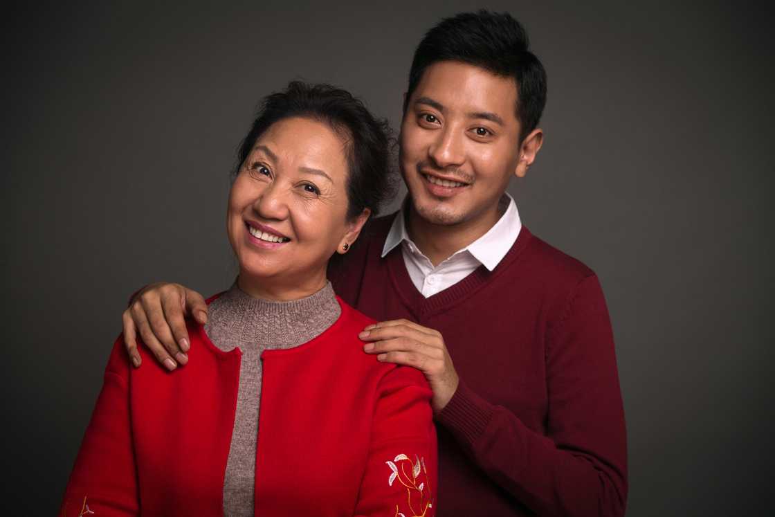 A mother and son A mother and son