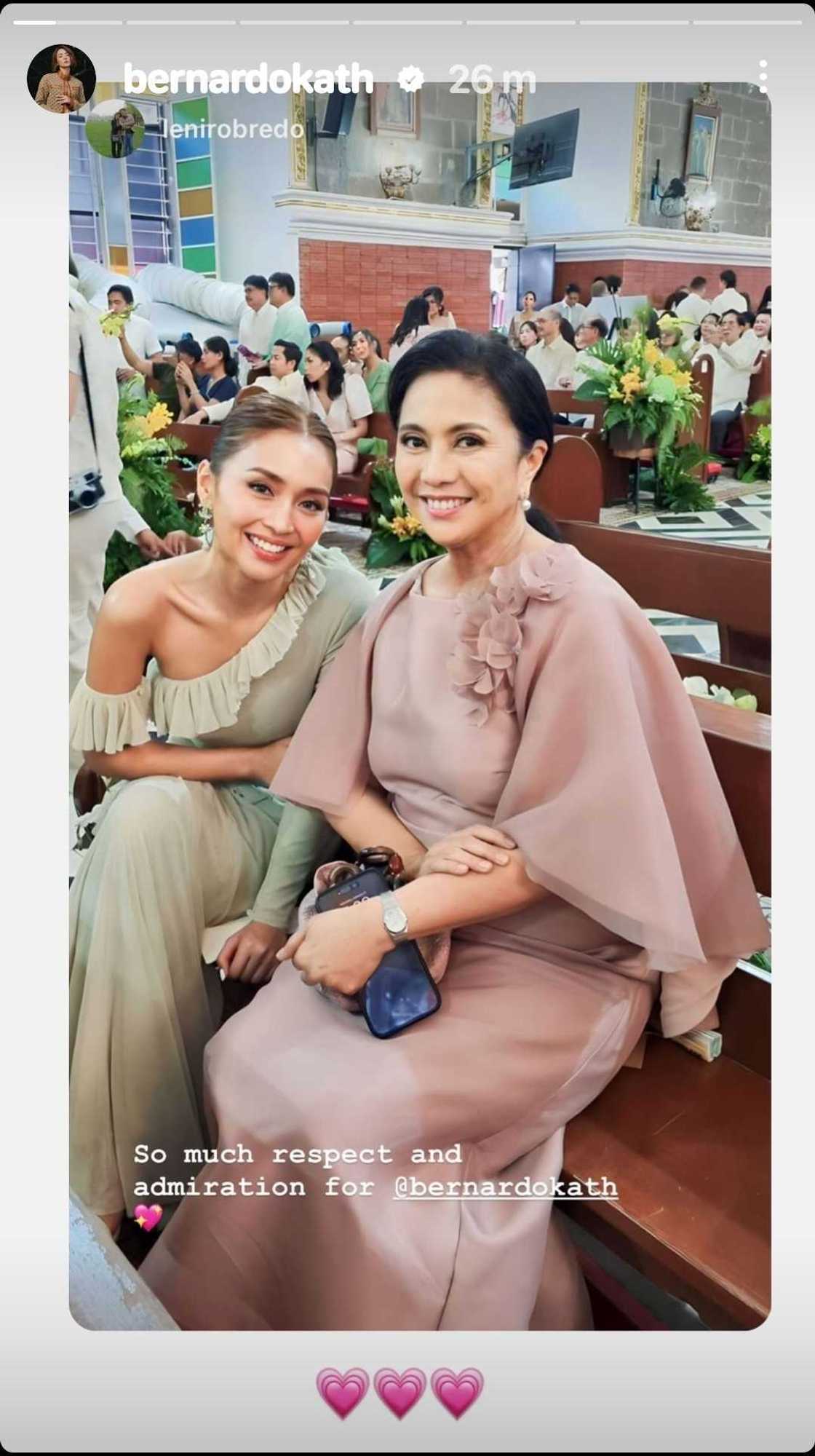 Kathryn Bernardo, ni-reshare ang sweet na post ni Leni Robredo tungkol sa kanya