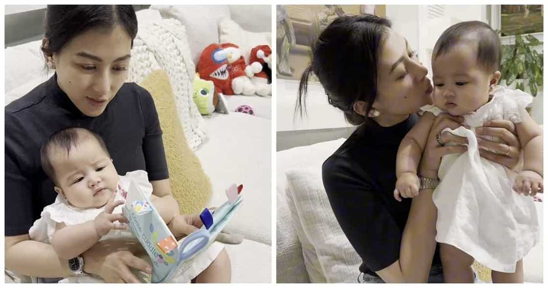 Video of Alex Gonzaga trying to read Baby Polly a book goes viral Video of Alex Gonzaga trying to read Baby Polly a book goes viral