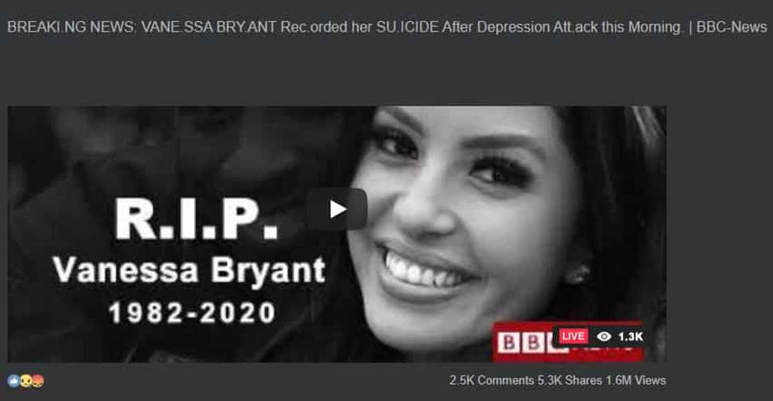 Fact check: No, Vanessa Bryant did not take her own life in front of her kids Fact check: No, Vanessa Bryant did not take her own life in front of her kids