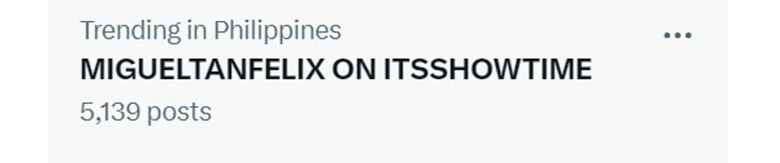 Miguel Tanfelix, trending dahil sa pag-guest sa “It’s Showtime” Miguel Tanfelix, trending dahil sa pag-guest sa “It’s Showtime”