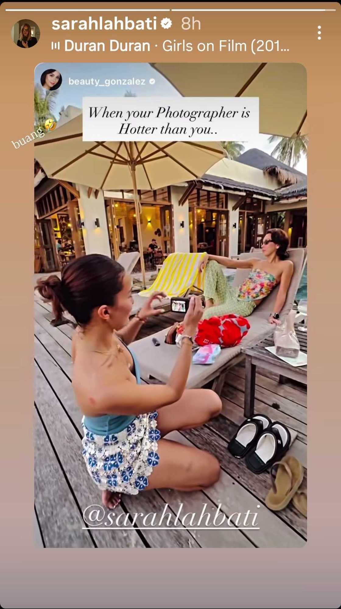 Beauty Gonzalez at Sarah Lahbati, may cute social media exchange tungkol sa casual photoshoot nila