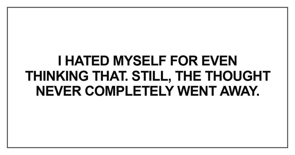 I hated myself for even thinking I hated myself for even thinking
