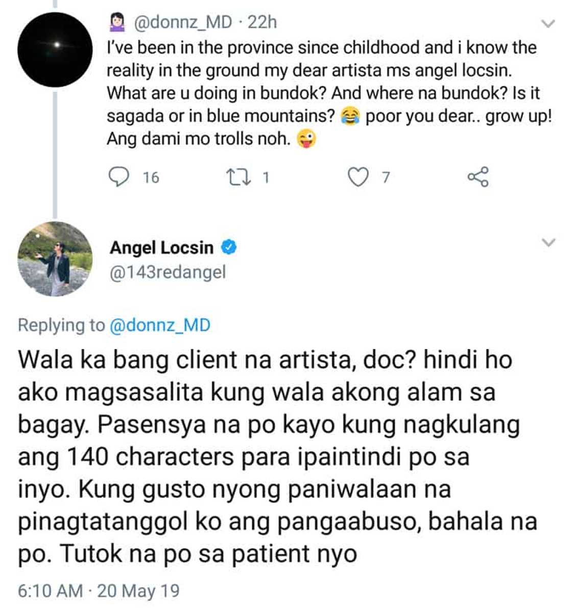 Pinoy doktor na nasa ibang bansa, minaliit mga personal na paniniwala ni Angel Locsin