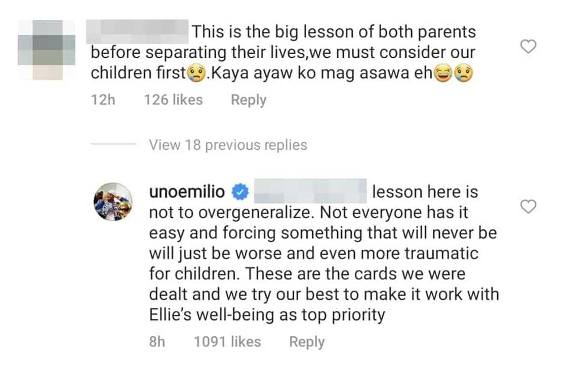 Jake Ejercito tells netizen "not to overgeneralize" on parents who have separated Jake Ejercito tells netizen "not to overgeneralize" on parents who have separated