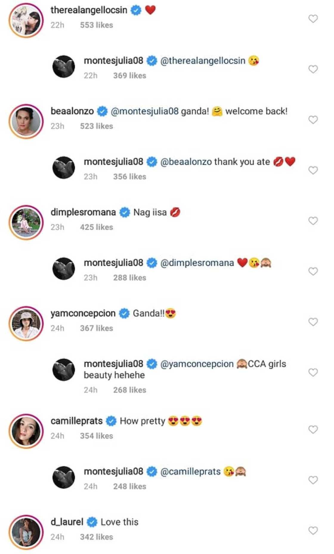 Angel Locsin, Bea Alonzo gush over Julia Montes viral photo Angel Locsin, Bea Alonzo gush over Julia Montes viral photo