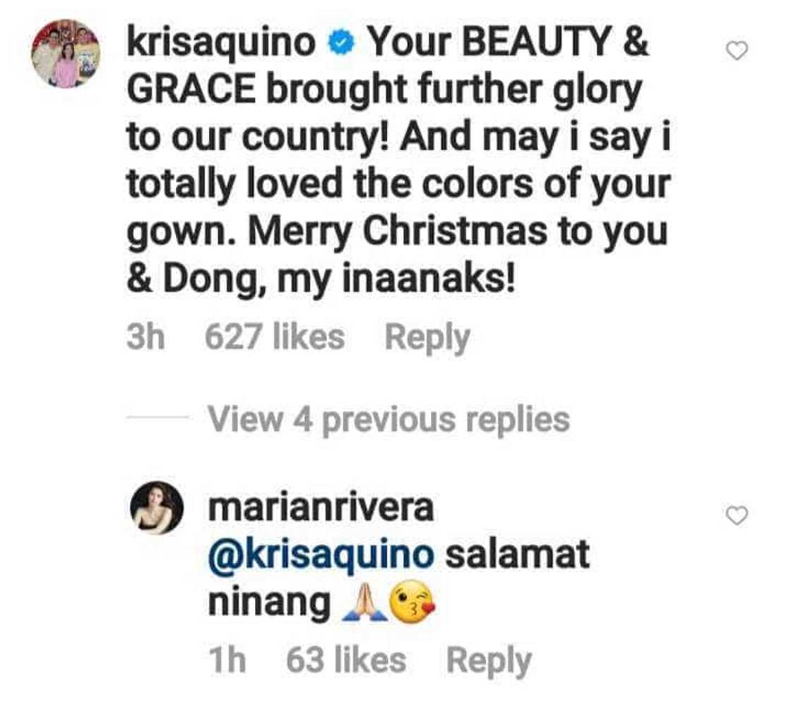 Kris Aquino, pinuri si Marian Rivera matapos itong mag-judge sa Miss Universe 2021