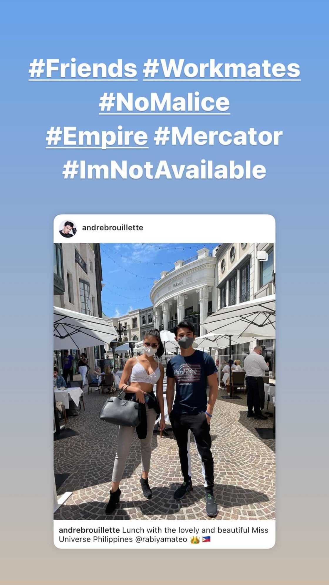 Rabiya Mateo, umalma sa pang-iintriga sa kanila ni Andre Brouillette Rabiya Mateo, umalma sa pang-iintriga sa kanila ni Andre Brouillette