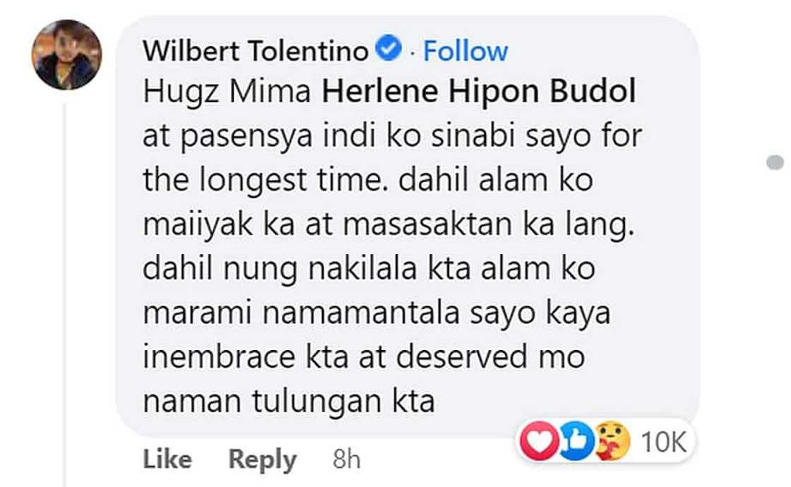 Wilbert Tolentino, nag-sorry kay Herlene Budol: "Alam ko maiiyak ka" Wilbert Tolentino, nag-sorry kay Herlene Budol: "Alam ko maiiyak ka"