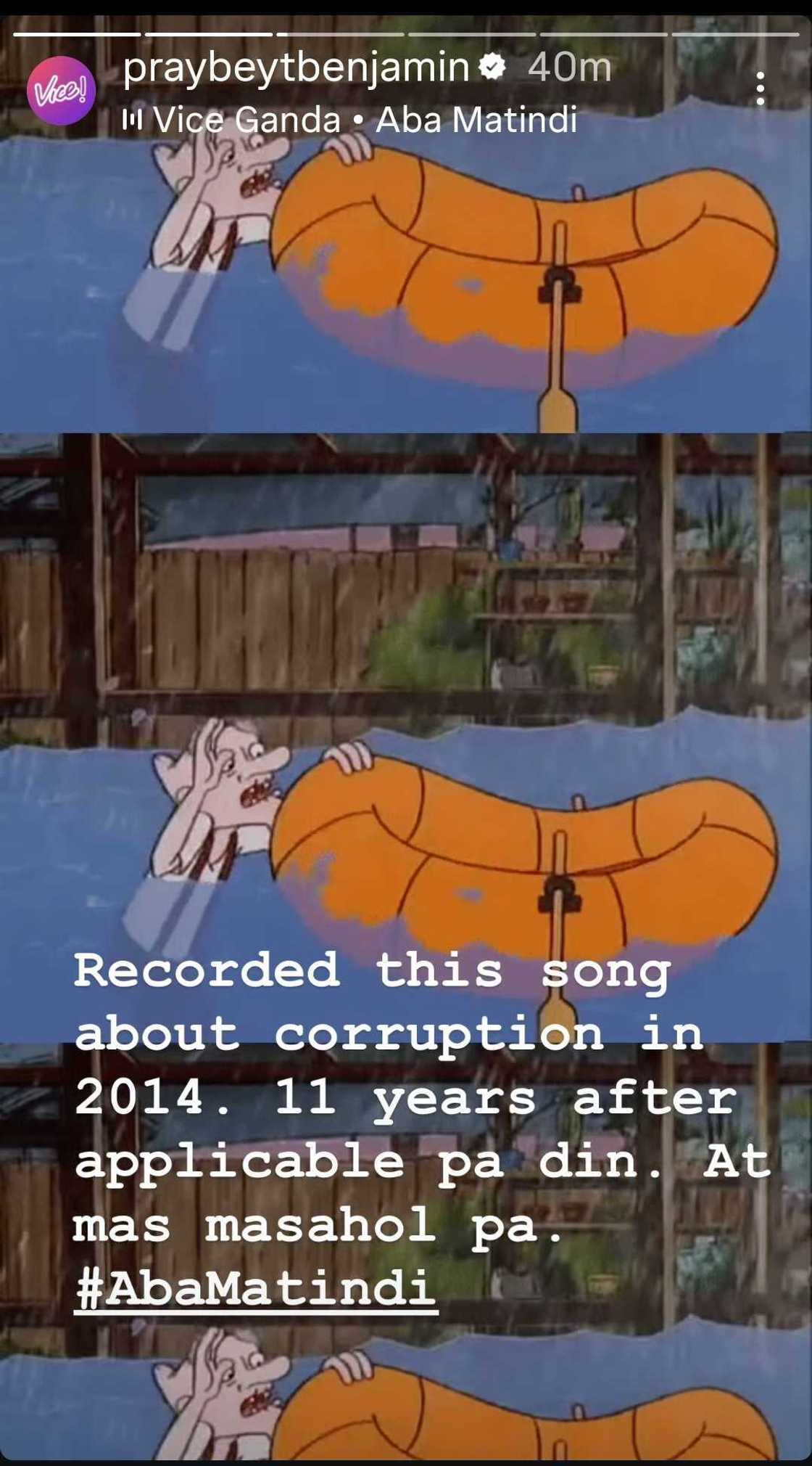 Vice Ganda revisits his old song on corruption: “11 years after, applicable pa din” Vice Ganda revisits his old song on corruption: “11 years after, applicable pa din”