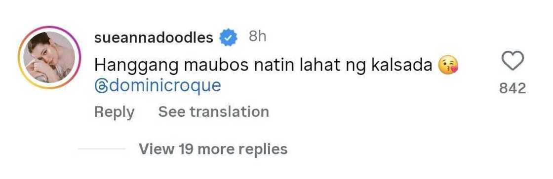 Sagot ni Sue Ramirez sa "san tayo punta" ni Dominic Roque, nagpakilig sa marami Sagot ni Sue Ramirez sa "san tayo punta" ni Dominic Roque, nagpakilig sa marami