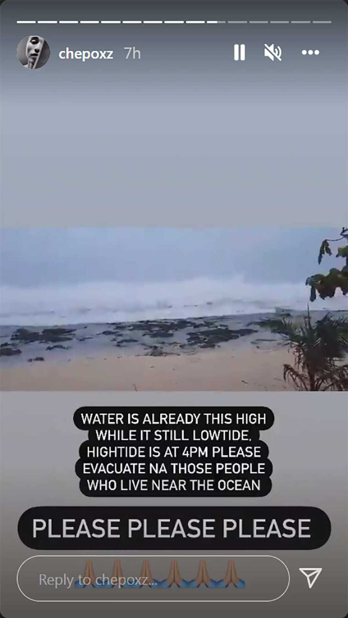 Fiancé ni Andi Eigenmann na si Philmar Alipayo, pinost video ng rumaragasang alon sa Siargao dulot ng bagyo