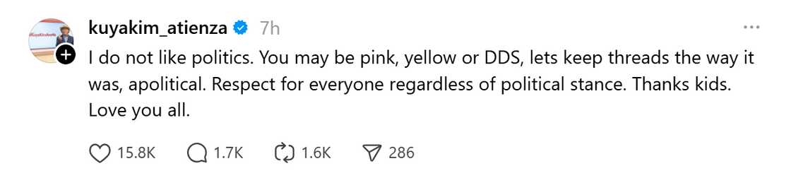 Kuya Kim Atienza, may agaw-pansing mensahe ukol sa hindi pagpo-post tungkol sa pulitika sa Threads