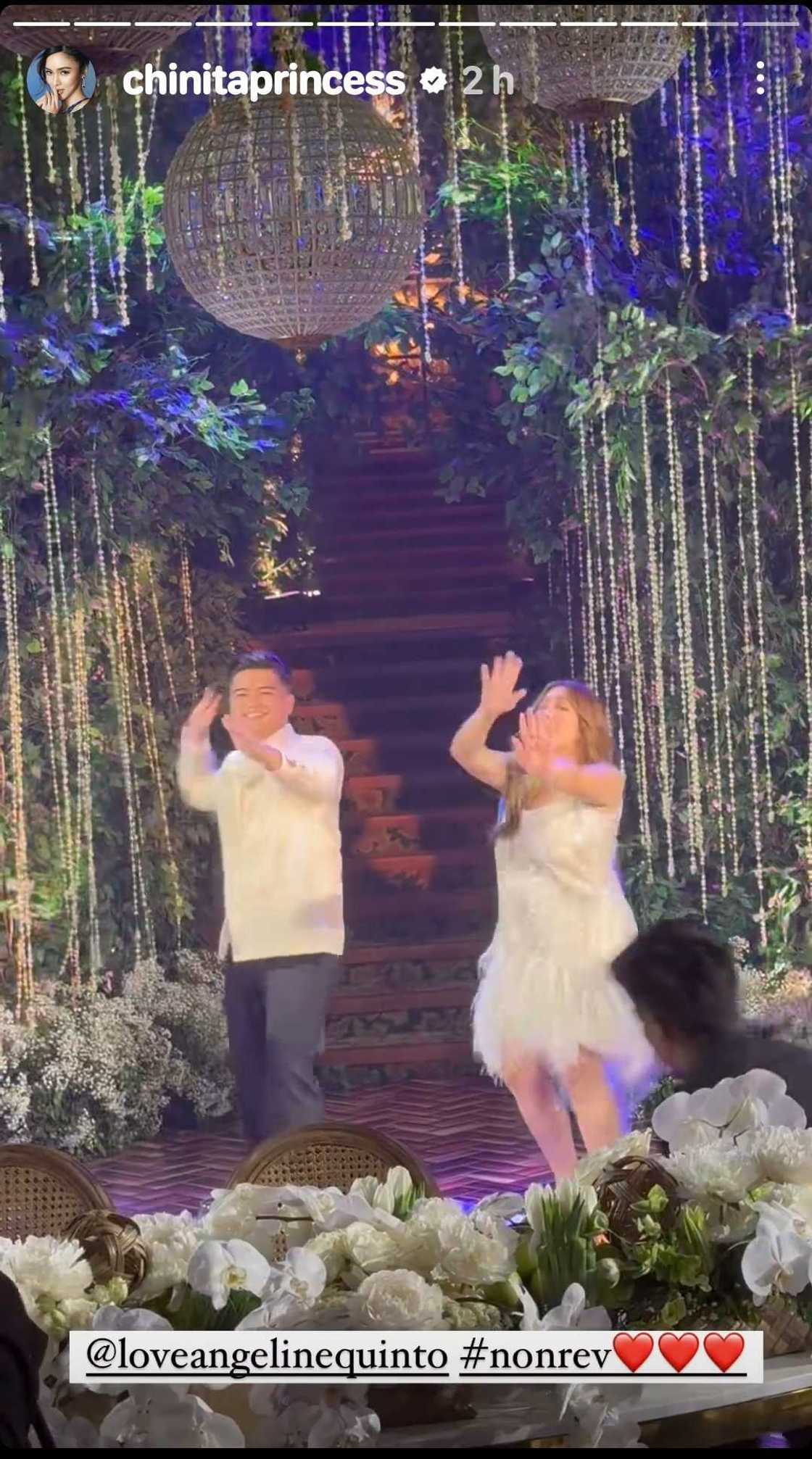 Video ng pasayaw nina Angeline Quinto, Nonrev Daquina ng 'Pantropiko' sa wedding reception, viral Video ng pasayaw nina Angeline Quinto, Nonrev Daquina ng 'Pantropiko' sa wedding reception, viral