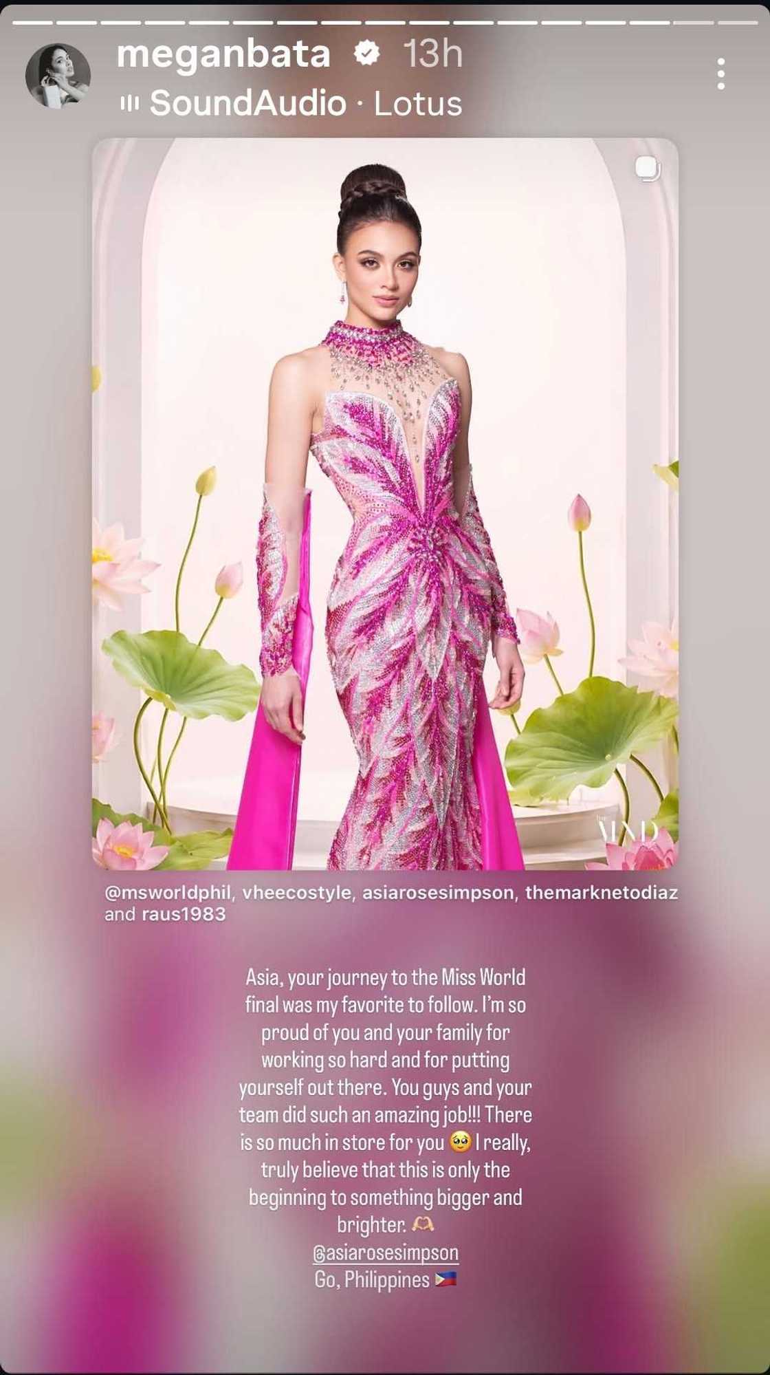 Megan Young, may nakakaantig na mensahe para kay Asia Rose Simpson matapos ang Miss World 2026 Megan Young, may nakakaantig na mensahe para kay Asia Rose Simpson matapos ang Miss World 2026