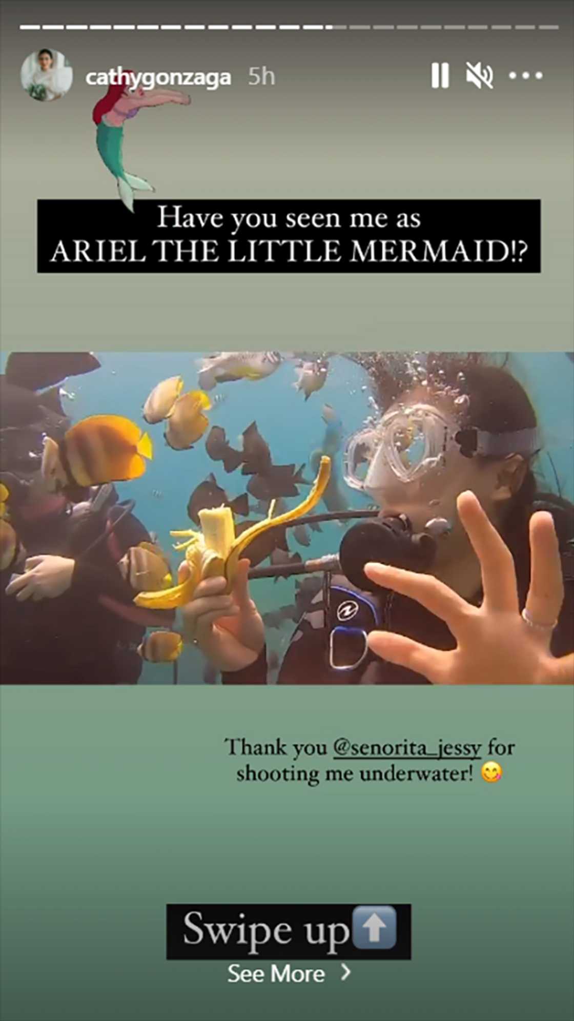 Alex Gonzaga thanks Jessy Mendiola for shooting her underwater video Alex Gonzaga thanks Jessy Mendiola for shooting her underwater video