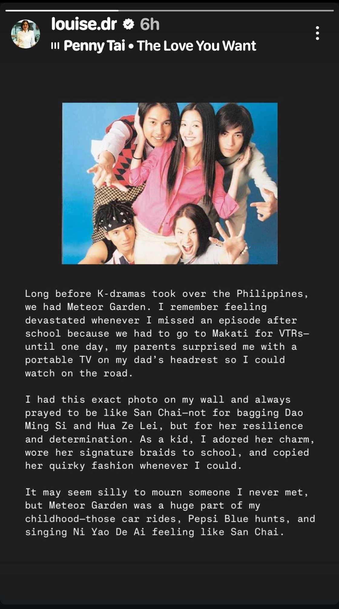 Louise Delos Reyes, inalala kung gaano siya ka-fan ng 'Meteor Garden' at ng karakter ni Barbie Hsu Louise Delos Reyes, inalala kung gaano siya ka-fan ng 'Meteor Garden' at ng karakter ni Barbie Hsu