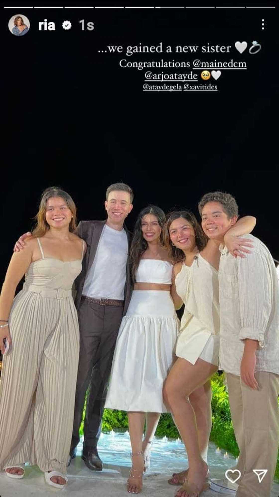 Ria Atayde gushes over Maine Mendoza, Arjo Atayde’s engagement