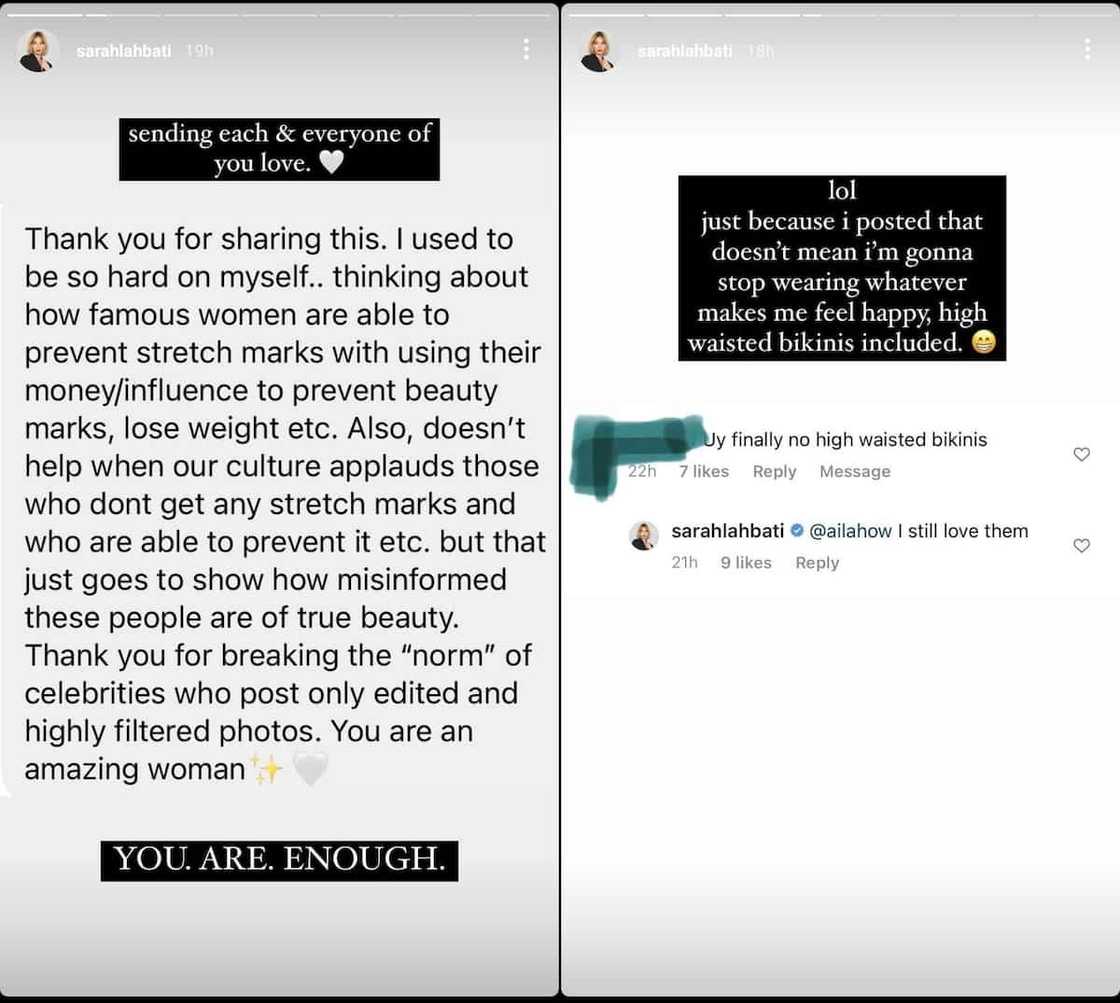 Netizens rally behind Sarah Lahbati's viral post about flaunting her stretch marks Netizens rally behind Sarah Lahbati's viral post about flaunting her stretch marks