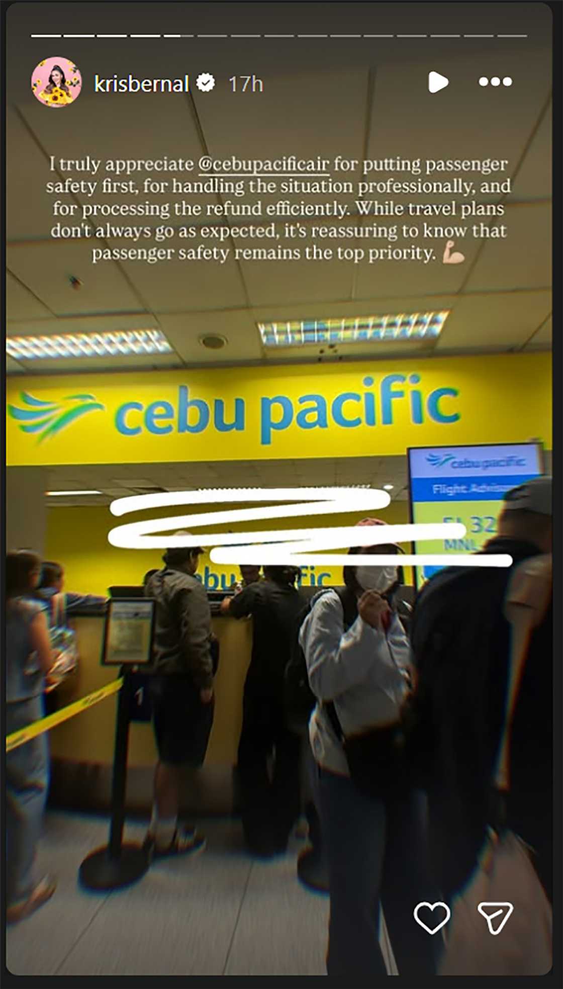 Kris Bernal, kahit nalungkot, piniling puriin ang airline matapos maudlot ang biyahe Kris Bernal, kahit nalungkot, piniling puriin ang airline matapos maudlot ang biyahe