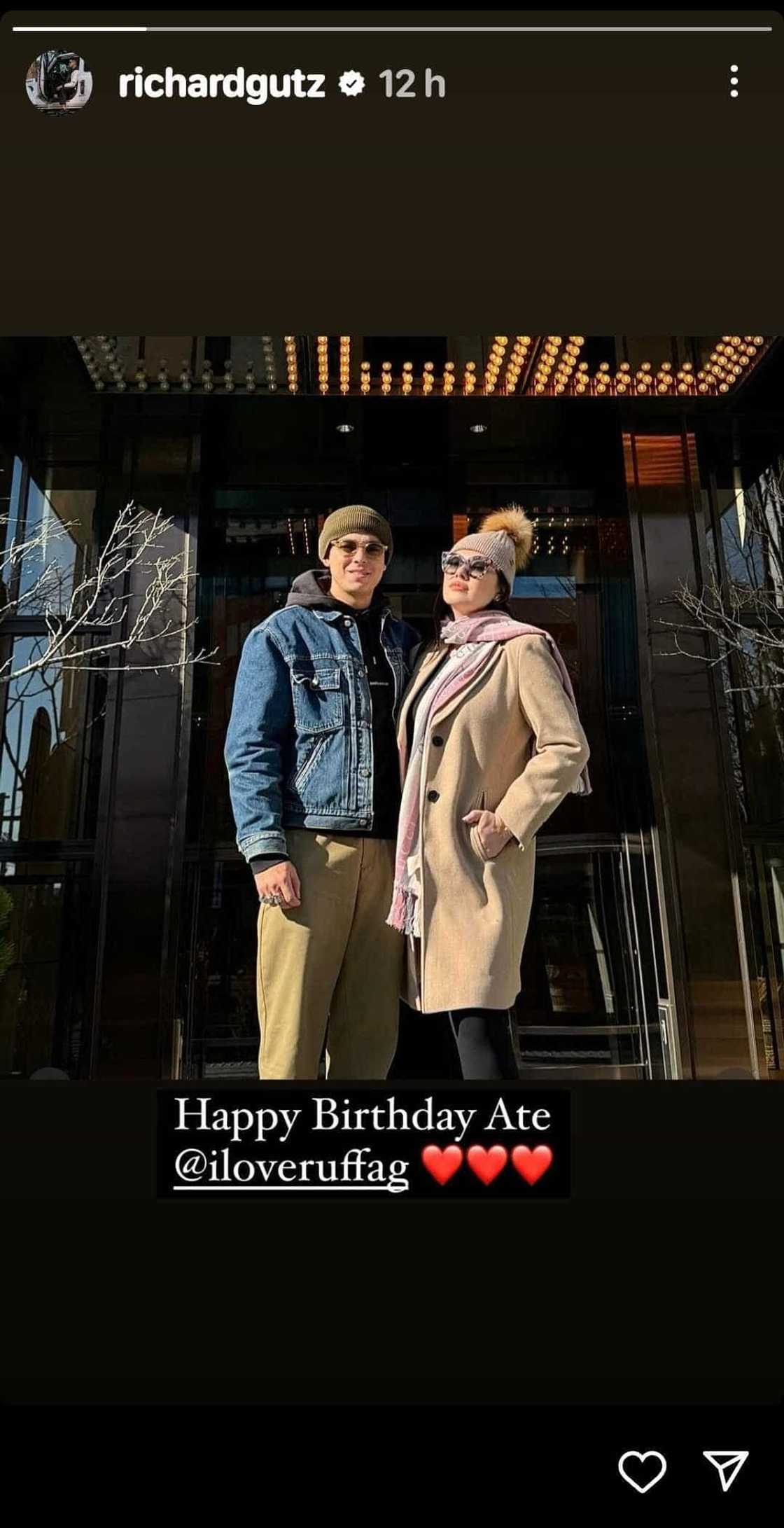 Richard Gutierrez sweetly greets Ruffa Gutierrez on her birthday; Ruffa affectionately replies Richard Gutierrez sweetly greets Ruffa Gutierrez on her birthday; Ruffa affectionately replies