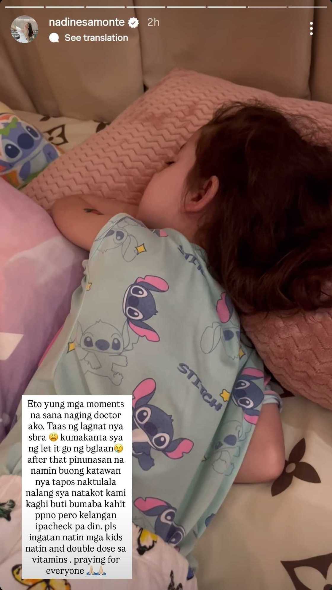 Nadine Samonte says "sana naging doctor ako" in her latest health update about Harmony