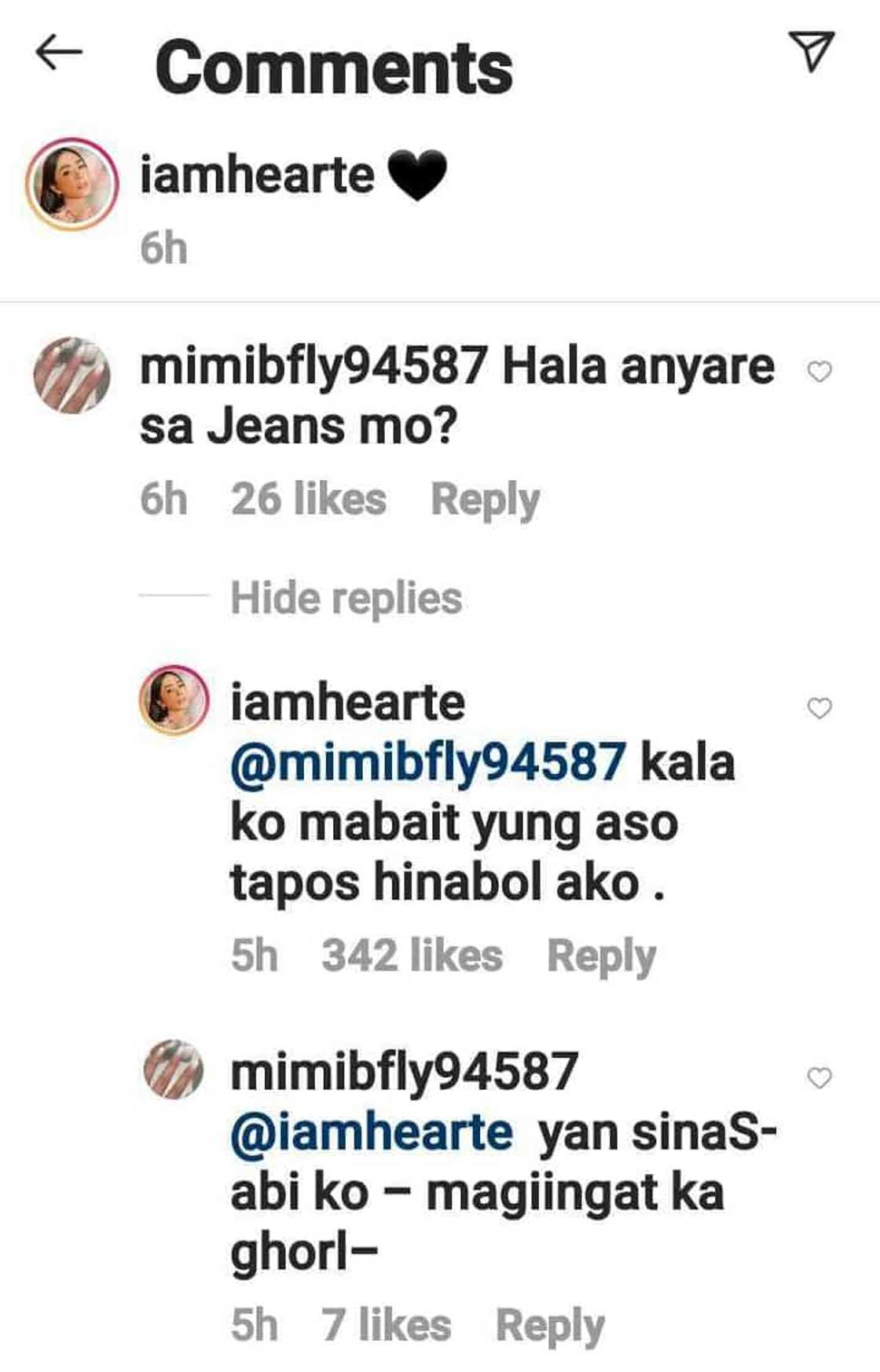 Heart Evangelista hilariously replied to netizen asking “anyare sa jeans mo” Heart Evangelista hilariously replied to netizen asking “anyare sa jeans mo”