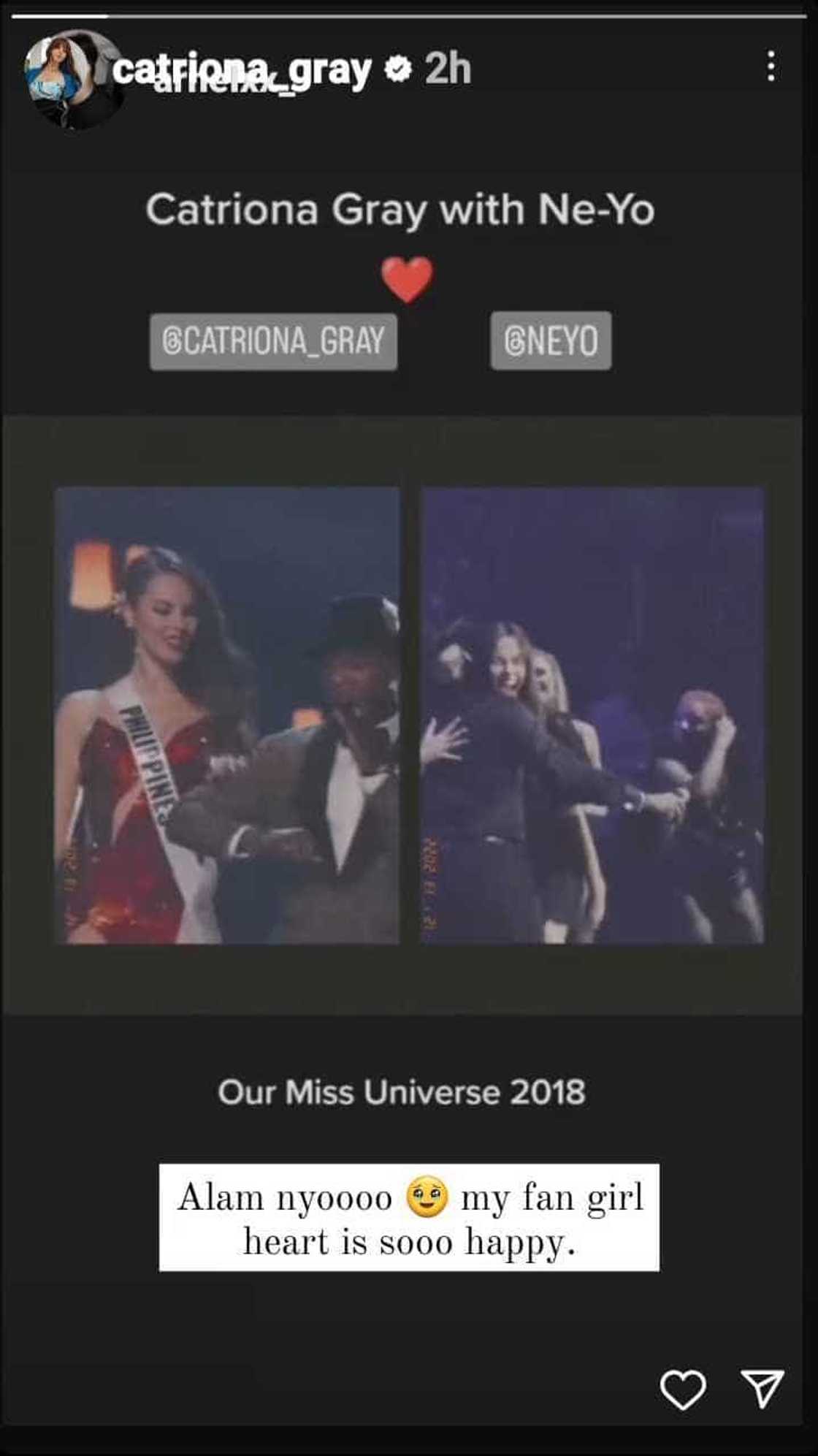 Catriona Gray, Ne-Yo post about their viral reunion at R&B singer’s Manila concert Catriona Gray, Ne-Yo post about their viral reunion at R&B singer’s Manila concert