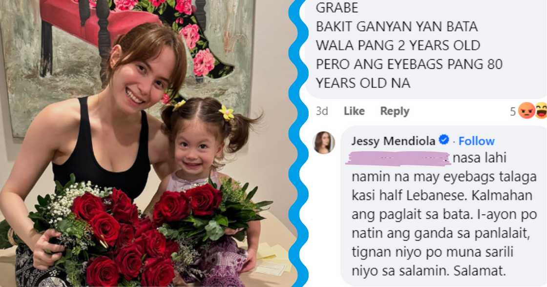 Jessy Mendiola, sinupalpal ang basher na nagkomento tungkol sa eyebags ni Rosie