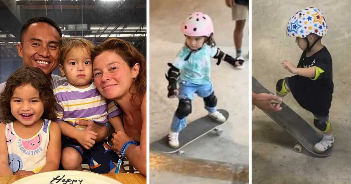 Andi Eigenmann shares new videos of Lilo and Koa learning how to skateboard Andi Eigenmann shares new videos of Lilo and Koa learning how to skateboard