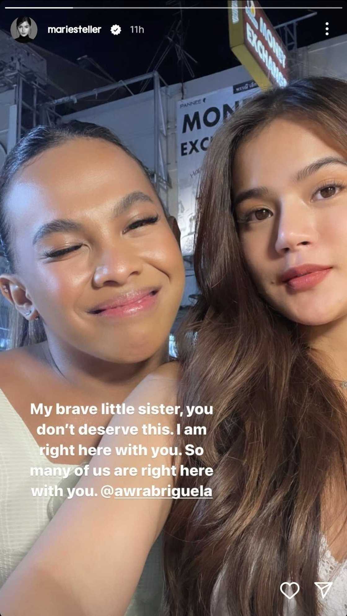 Maris Racal expresses support for Awra Briguela amid the Poblacion brawl issue Maris Racal expresses support for Awra Briguela amid the Poblacion brawl issue