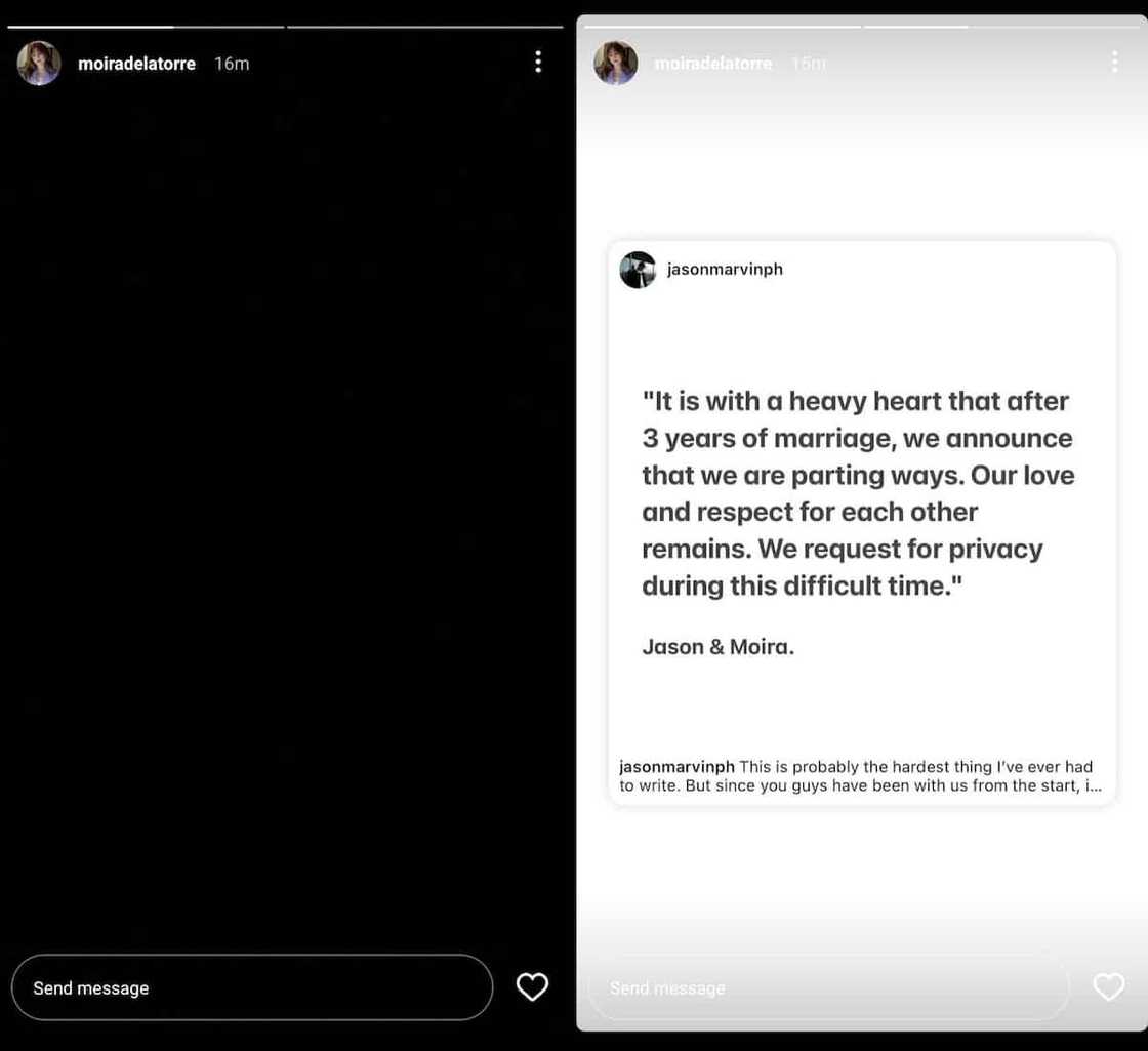 Moira Dela Torre posts black picture; shares Jason Hernandez's statement Moira Dela Torre posts black picture; shares Jason Hernandez's statement
