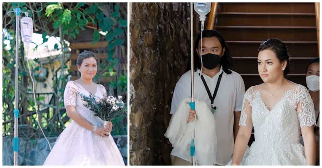 Bride na nagkasakit, itinuloy pa rin ang pagpapakasal kahit nakasuwero