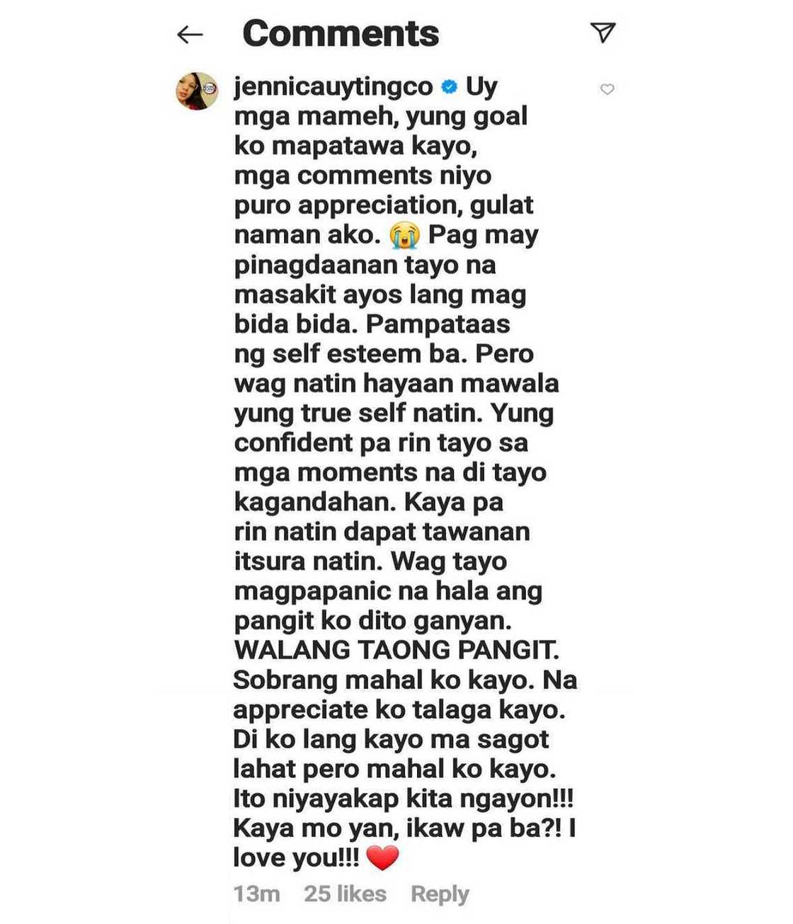 Jennica Garcia after posting wacky photos: “Walang taong pangit"