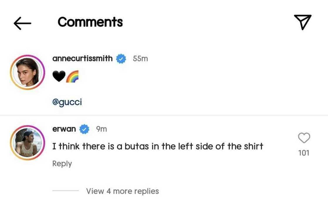 Erwan Heussaff leaves hilarious comment on Anne Curtis's OOTD photo: "There is a butas" Erwan Heussaff leaves hilarious comment on Anne Curtis's OOTD photo: "There is a butas"