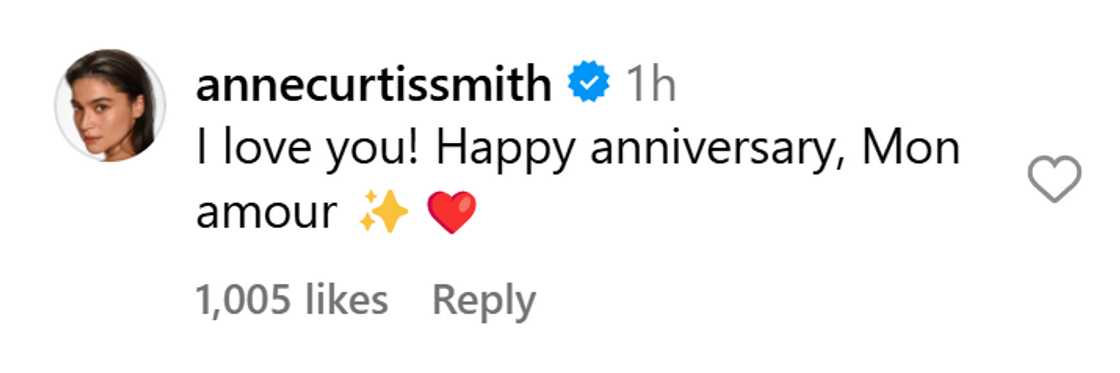 Anne Curtis, may nakakakilig na reply sa anniversary message ni Erwan Heussaff para sa kanya