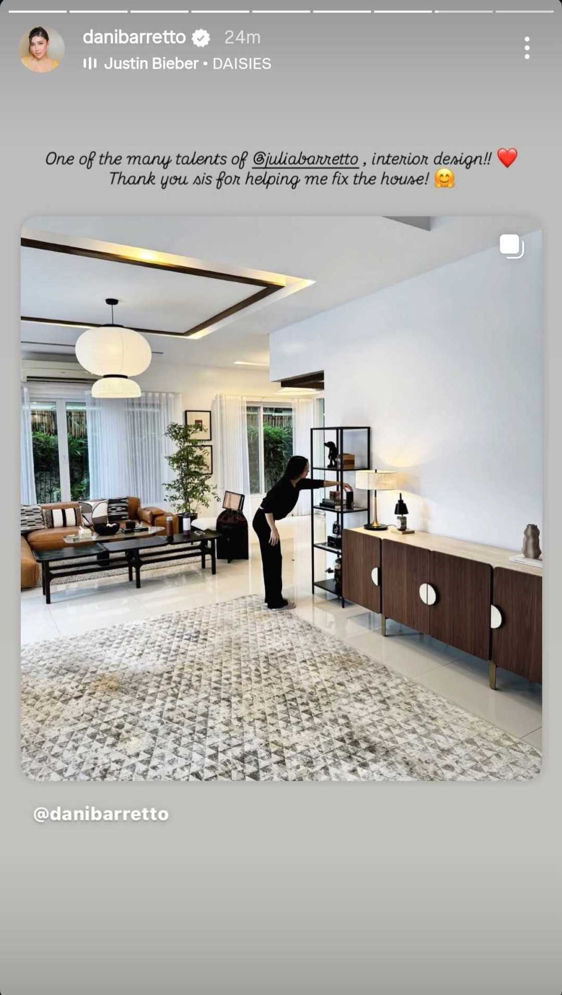 Dani Barretto thanks Julia Barretto for 'fixing' the house: "One of the many talents" Dani Barretto thanks Julia Barretto for 'fixing' the house: "One of the many talents"